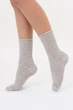 Носки женские в рубчик Giulia WS4 RIB MELANGE 36/40 Grey-silver melange высокие хлопковые - изображение 2