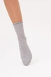 Жіночі бавовняні шкарпетки Giulia WS3 FASHION 060 36/40 світло-сірі Grey light melange в рубчик класичні - зображення 3