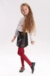 Классические детские колготки Giulia KETTY 40 128/134 Red-granato, цветные колготки для девочек - изображение 2