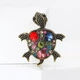 Брошь женская BROCHE бижутерия с кристаллами Черепаха разноцветная BRBF111702 - изображение 5