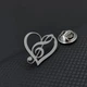 Значок (пин) BROCHE брошь бижутерия Музыка Скрипичный ключ серебристый BRGV114507 - изображение 5