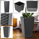 Donice na kwiaty z wkładem Kadax Pesaro K8068 30 cm + 35 cm + 40 cm Grafit - obraz 7
