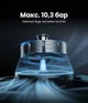 Автокомпрессор Ugreen ET501 150 PSI 10.3 Бар 35 л/мин 12V цифровой дисплей автостоп LED Черный (35573) - изображение 3