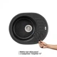 Кухонна мийка Lidz 620x500/200 GRF-13 (LIDZGRF13620500200) - изображение 3
