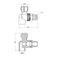 Кран кульовий радіаторний PPR Thermo Alliance 20х1/2" кутовий - зображення 2