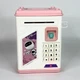 Копилка детская электронная с кодовым замком и приемом банкнот и монет Intelligence Money Box, интерактивный сейф для денег с купюроприемником, звуковыми и световыми эффектами на батарейках Розовая, GTB-3-Pink - изображение 11