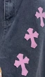 Джинси Chrome Hearts Cross Patch Black / Pink 36 - изображение 3