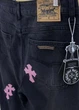 Джинси Chrome Hearts Cross Patch Black / Pink 36 - изображение 4