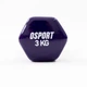 Гантель для фитнеса виниловая цельная (неразборная) OSPORT Profi 3 кг (FI-0105-3) Фиолетовый - изображение 4
