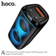 Портативная акустическая колонка для ПК и ноутбука Hoco DS73 с беспроводным микрофоном, пультом ДУ и RGB подсветкой |Bluetooth 5.0, два 8-дюймовых динамика, FM/USB/AUX/TF, 40 Вт, 3600 mAh, 2-3h| Черный - изображение 2