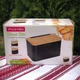 Хлібниця чорна з дошкою для нарізки 35*20*21 см Kamille - зображення 3