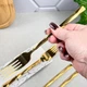 Набор столовых вилок Bergamo GK-4885, 6 шт, Gold - изображение 3