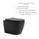 Комплект Qtap Robin Anthracite 3 в 1: підвісний унітаз Ultra Quiet + біде підвісне + накладна раковина QTROBAN49157 - зображення 3