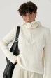 Тепла кофта в рубчик з блискавкою на комірі колір ONE SIZE FL_002885 - зображення 5