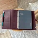 Блокнот в шкіряній обкладинці Лондон Professional Journals А5 з великою кишенею для документів формату А4 Бордовий змінний паперовий блок в клітинку - зображення 3