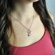 Кулон Swarovski лебедь на цепочке медицинская сталь родий (x212-1) - изображение 2