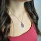 Кулон Swarovski сердце на цепочке медицинская сталь родий (x211-1) - изображение 2