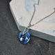Кулон Swarovski сердце на цепочке медицинская сталь родий (x211-1) - изображение 3