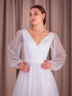 Белое длинное вечернее платье Lolita 4XL молочный 43449534 - изображение 10