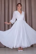 Шифонова біла сукня FashionYouWant XL білий 43247457 - зображення 10