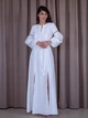 Кружевное вечернее длинное платье с вышивкой FashionYouWant XL белый 43372523 - изображение 5