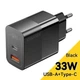 Зарядное устройство ESSAGER GAN 33W USB-C+USB-A Black - изображение 8