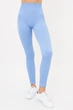 Легінси жіночі спортивні в рубчик з моделювальним швом Giulia LEGGINGS RIB L/XL Blue-lacecap hydrangea, лосини в рубчик з ефектом пуш-ап - зображення 2