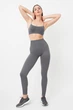 Легінси жіночі спортивні в рубчик з моделювальним швом Giulia LEGGINGS RIB L/XL Grey-poppy seed, Спортивні жіночі з пуш апом - зображення 6