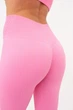 Леггинсы женские спортивные в рубчике с моделью Giulia LEGGINGS RIB L/XL Pink-rosa pink, Спортивные лосины с пуш апом - изображение 4