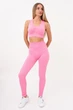 Леггинсы женские спортивные в рубчике с моделью Giulia LEGGINGS RIB L/XL Pink-rosa pink, Спортивные лосины с пуш апом - изображение 5