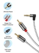 Кабель CableCreation angle RCA to 3.5mm, stereo, 0.9м (CC0828) - зображення 4
