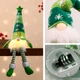 Игрушка гном Lesko N2 Green 20 см новогодняя для праздничного декора с LED подсветкой - изображение 5