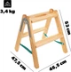 Дерев'яна драбина Kadax Larsos двостороння 2 сходинки K12301 (5906638320457) - зображення 3