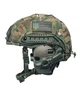 Шолом військовий балістичний тактична захисна каска куленепробивна FAST Helmet NIJ IIIA тактичні активні навушники Walkers + сумка для шолому олива - зображення 3