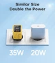 Зарядний пристрій ASOMETECH CH009-H01 35Wmax GAN (PD3.0, QC3.0) порти USB + TypeC Yellow (43679) - зображення 8