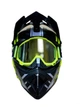Эндуро кроссовый мотошлем Helmet Green + очки Profi Green - изображение 5
