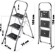 Сталева драбина Kadax Toro з платформою 3 сходинки 150 кг K6584 (5903699457283) - зображення 4