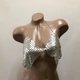 Арт-топ «Mirror Disco» кольчуга блискучий кроп-топ бюст'є S/M Сріблястий (100131) - изображение 5