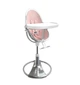 Стілець для годування Bloom Fresco Silver вкладиш еко-шкіра Rosewater, E10535-S\E10540-RWL - зображення 1