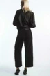 Штани жіночі вельветові COS pleated barrel-leg corduroy trousers 1169216001 42 Чорний - изображение 3