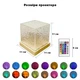 Ночник проектор КУБ с проекцией воды Настольная RGB лампа с эффектом водяной волны, с пультом и приложением LED светильник северного сияния Dynamic water Battery version STEEP Акрил - изображение 6
