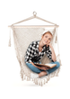 Подвесное кресло-гамак Outtec Boho бразильское с бахромой до 120 кг - изображение 6