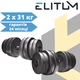 Гантели Elitum 2х31 кг (62 кг) наборные. Металлический гриф, АБС-покрытие, для дома, спортзала, фитнеса - изображение 15
