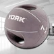 Мяч медбол York Fitness 7 кг с двумя ручками серый для развития координации - изображение 1