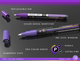 Акриловые маркеры Tooli-Art Purple Tones Pro 22 цвета 0.7mm Extra Fine - изображение 3