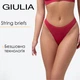 Трусики женские бесшовные стринги Giulia STRING BRIEFS COLOR L/XL Bordo-winterberry, эластичные трусики из микрофибры - изображение 1