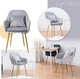 Стул в скандинавском стиле с мягкой обивкой DSF-316 Light Gray - изображение 8