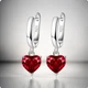 Сережки срібло 925 . Прикрашені каменемSwarovski 8235 - зображення 1