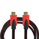 Шнур HDMI на HDMI 10м, посилений в обмотці / Кабель у тканинній оболонці / Високошвидкісний провід - зображення 4