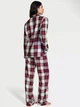 Піжама фланелева (сорочка + штани) жіноча Victoria's Secret Flannel Long Pajama Set S червона/чорна клітинка 27156941 - изображение 2